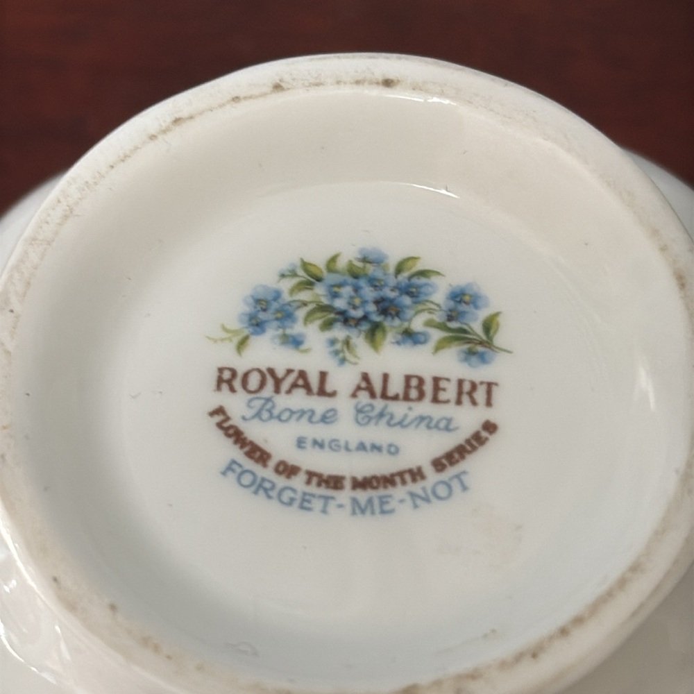 Royal Albert “July Forget-Me-Not” Bone China Floral Footed Cup; Cup only - Picture 8 of 12